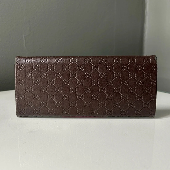 Gucci Guccissima Chocolate Brown Sunglasses Case Cardholder - Picture 10 of 16